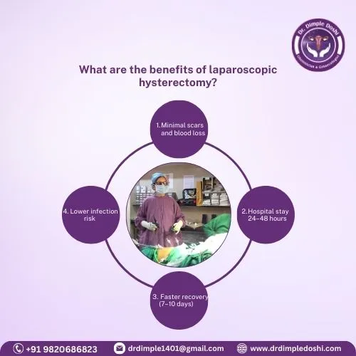 What are the benefits of laparoscopic hysterectomy